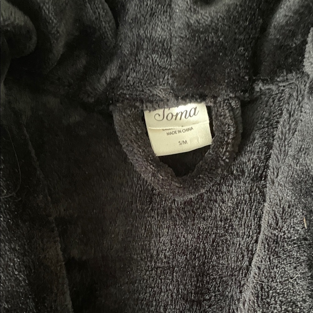 Soma Luxurious Black Plush Robe women’s size s/m - Picture 2 of 3